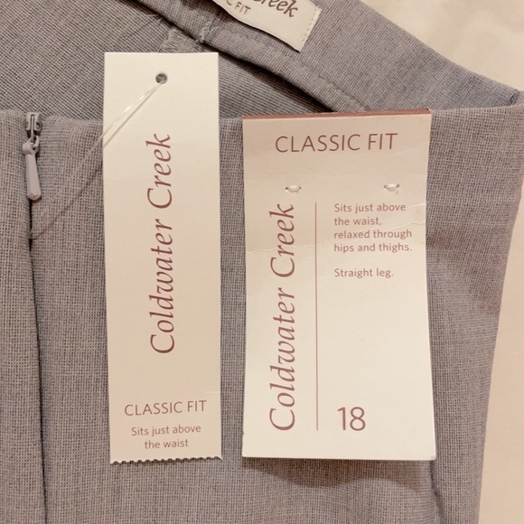Coldwater Creek Pants NWT Lavender Straight Leg 18 - Picture 5 of 12